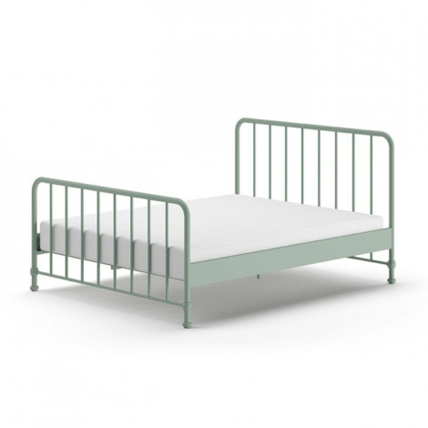 Lit Adulte "Bronxx" 160x200cm Green Mat|Lit Adulte|Paris Prix