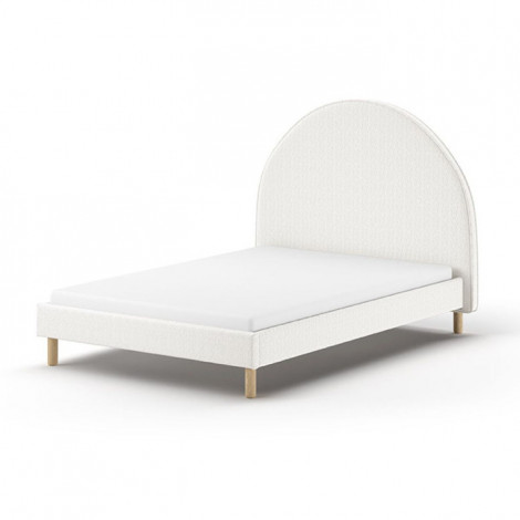 Lit Adulte Bouclé "Moon" 140x200cm Blanc|Lit Adulte|Paris Prix