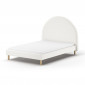 Lit Adulte Bouclé "Moon" 140x200cm Blanc|Lit Adulte|Paris Prix
