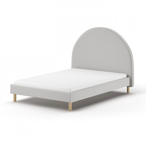 Lit Adulte Bouclé "Moon" 140x200cm Gris|Lit Adulte|Paris Prix