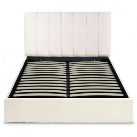 Lit Coffre Design Bouclette "Songa" 140x190cm Beige|Lit Adulte|Paris Prix