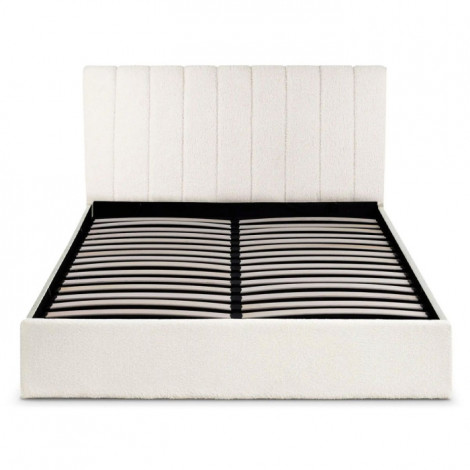Lit Coffre Design Bouclette "Songa" 160x200cm Beige|Lit Adulte|Paris Prix