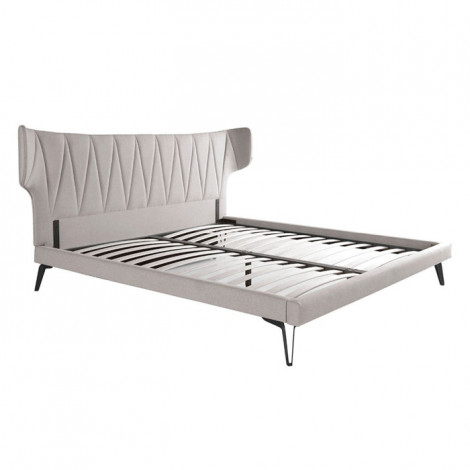 Lit Adulte Avec Sommier "Glen" 180x200cm Gris Clair|Lit Adulte|Paris Prix