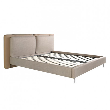 Lit Adulte Avec Sommier "Terry" 180x200cm Gris|Lit Adulte|Paris Prix
