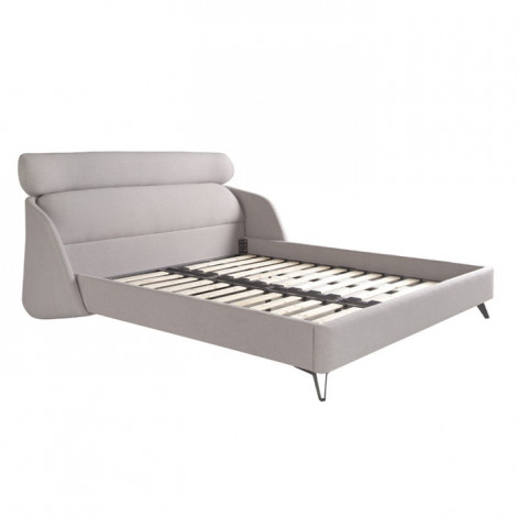 Lit Adulte Avec Sommier "Rich" 180x200cm Gris Clair|Lit Adulte|Paris Prix