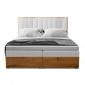 Lit Coffre & Matelas Design "Natural" 180x190cm Blanc|Lit Adulte|Paris Prix