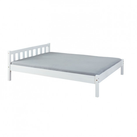 Lit Adulte Bois Massif "Nina" 140x200cm Blanc|Lit Adulte|Paris Prix