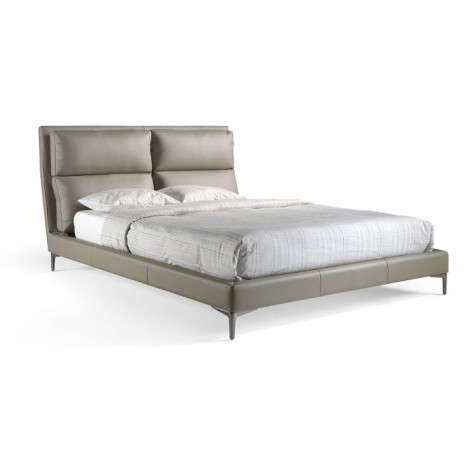 Lit Adulte Design "Leslie" 160x200cm Taupe|Lit Adulte|Paris Prix