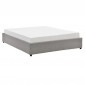 Lit Coffre Design en Tissu "Niura" 160x200cm Gris|Lit Adulte|Paris Prix