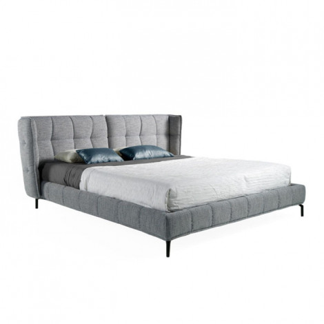 Lit Design en Tissu "Toga" 180x200cm Gris|Lit Adulte|Paris Prix