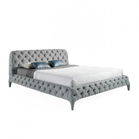 Lit Adulte Design "Soquy" 180x200cm Gris|Lit Adulte|Paris Prix