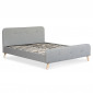 Lit Scandinave & Sommier "Sad" 160x190cm Gris|Lit Adulte|Paris Prix