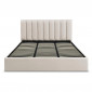 Lit Coffre Design en Tissu "Songa" 180x200cm Beige|Lit Adulte|Paris Prix