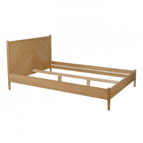 Lit Design en Bois "Bonegin" 140x200cm Chêne|Lit Adulte|Paris Prix