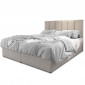 Lit Coffre & Matelas Design "Vatra" 160x200cm Beige|Lit Adulte|Paris Prix