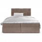 Lit Coffre & Matelas Velours "Natra" 160x200cm Taupe|Lit Adulte|Paris Prix