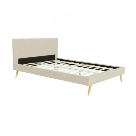 Lit Adulte en Tissu" Cormat" 160x200cm Beige|Lit Adulte|Paris Prix