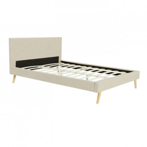 Lit Adulte en Tissu" Cormat" 140x190cm Beige|Lit Adulte|Paris Prix