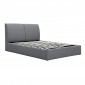 Lit Coffre Adulte en Tissu "Volpa" 140x190cm Gris|Lit Adulte|Paris Prix