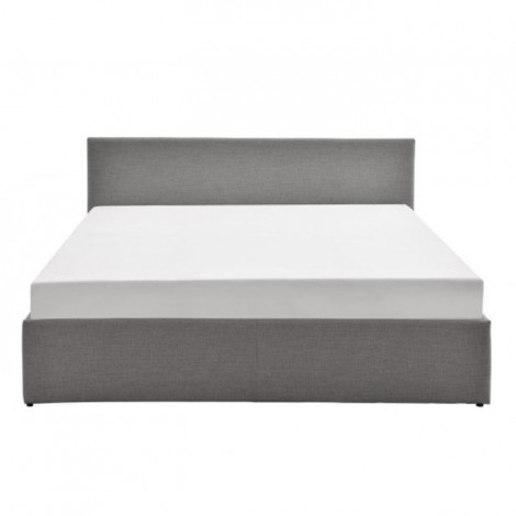 Lit Adulte en Tissu "Relevable" 140x190cm Gris|Lit Adulte|Paris Prix