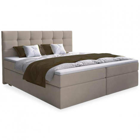 Lit Coffre Adulte "Adinka" 180x200cm Beige|Lit Adulte|Paris Prix