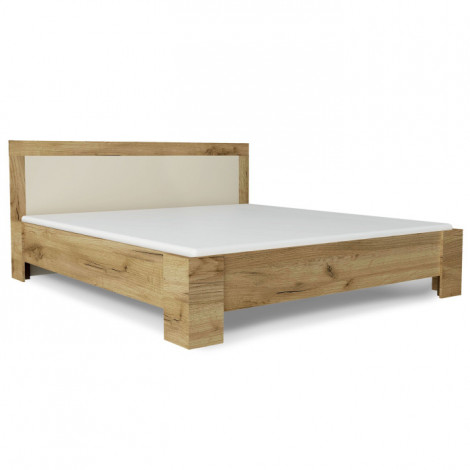 Lit Adulte Design "Varoy" 160x200cm Chêne Clair|Lit Adulte|Paris Prix