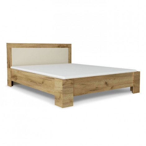 Lit Adulte Design "Varoy" 140x200cm Chêne Clair|Lit Adulte|Paris Prix
