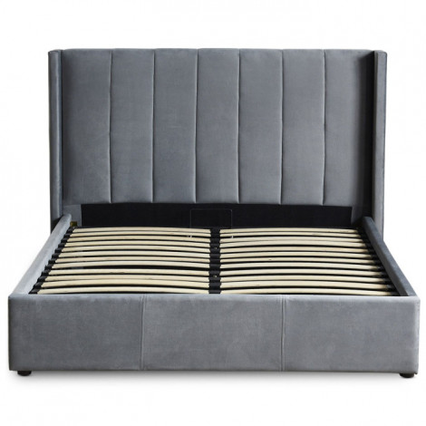 Lit Adulte Sommier Relevable "Fady" 180x200cm Gris|Lit Adulte|Paris Prix