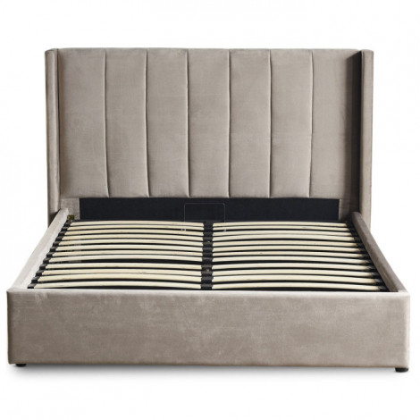 Lit Adulte Sommier Relevable "Fady" 180x200cm Taupe|Lit Adulte|Paris Prix