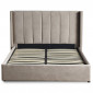 Lit Adulte Sommier Relevable "Fady" 180x200cm Taupe|Lit Adulte|Paris Prix