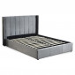 Lit Adulte Sommier Relevable "Fady" 140x190cm Gris|Lit Adulte|Paris Prix