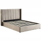 Lit Adulte Sommier Relevable "Fady" 140x190cm Taupe|Lit Adulte|Paris Prix