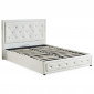 Lit Adulte Sommier Relevable "Adany" 140x190cm Blanc|Lit Adulte|Paris Prix