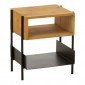 Table de Chevet en Bois "Tina" 48cm Noir & Naturel|Chevet|Paris Prix
