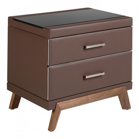 Table de Chevet Design "Nettie" 60cm Marron|Chevet|Paris Prix
