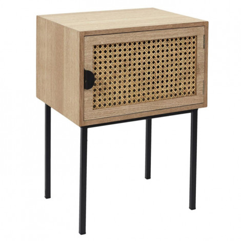 Table de Chevet en Bois 1 Porte "Bessie" 55cm Naturel|Chevet|Paris Prix