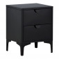 Table de Chevet 2 Tiroirs "Piring" 59cm Noir|Chevet|Paris Prix