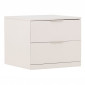 Table de Chevet 2 Tiroirs "Nice" 52cm Beige|Chevet|Paris Prix