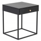 Table de Chevet Avec Tiroir "Bakal" 50cm Noir|Chevet|Paris Prix