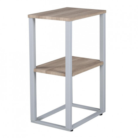Table de Chevet Double "Rise" 70cm Naturel & Gris|Chevet|Paris Prix