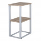 Table de Chevet Double "Rise" 70cm Naturel & Gris|Chevet|Paris Prix