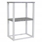Table de Chevet Double "Rise" 70cm Gris & Blanc|Chevet|Paris Prix