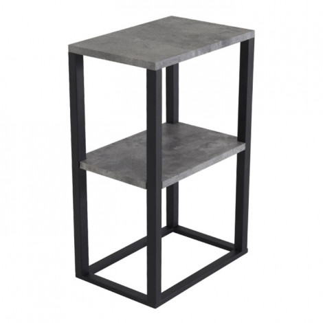 Table de Chevet Double "Rise" 70cm Gris & Noir|Chevet|Paris Prix