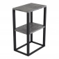 Table de Chevet Double "Rise" 70cm Gris & Noir|Chevet|Paris Prix