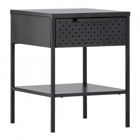 Table de Chevet en Métal "Sacramento" 52cm Noir|Chevet|Paris Prix