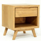 Table de Chevet 1 Tiroir "Fitees" 50cm Naturel|Chevet|Paris Prix