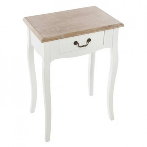 Table de Chevet 1 Tiroir "Chrysa" 65cm Naturel|Chevet|Paris Prix