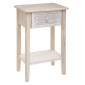 Table de Chevet Design 1 Tiroir "Hina" 67cm Blanc|Chevet|Paris Prix