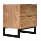 Table de Chevet 2 Tiroirs "Bolta" 55cm Naturel|Chevet|Paris Prix