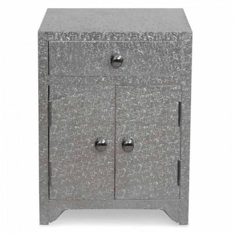 Table de Chevet 1 Tiroir "Tiko" 61cm Argent|Chevet|Paris Prix